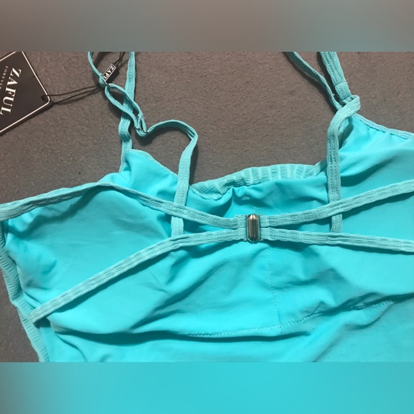 NWT Zaful Ribbed Open Back Swimsuit - Picture 15 of 16